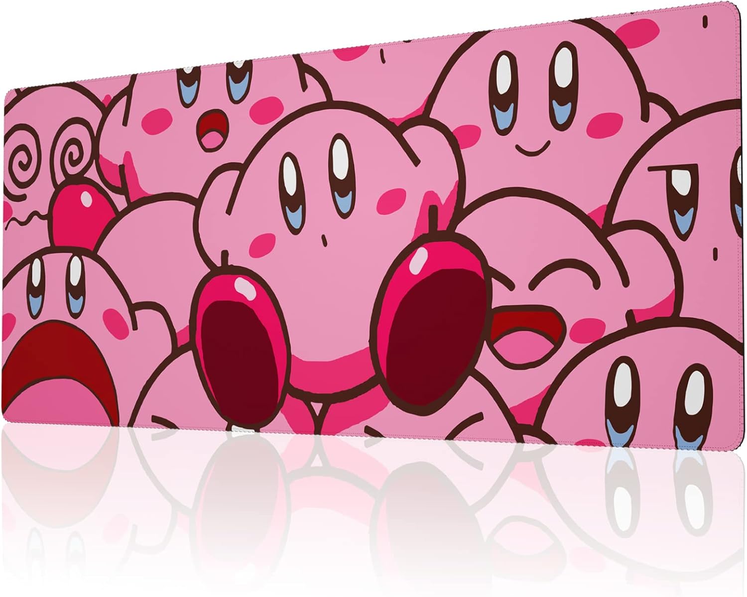 Gaming Mouse Pad Large with Stitched Edges, Japanese Anime Mouse Pad for Desk, Extended XL Long Full Desk Mousepad with Anti-Slip Base, Cute Desk Pad for Keyboard and Mouse, 31.5 x 11.8 in Pink - Multi