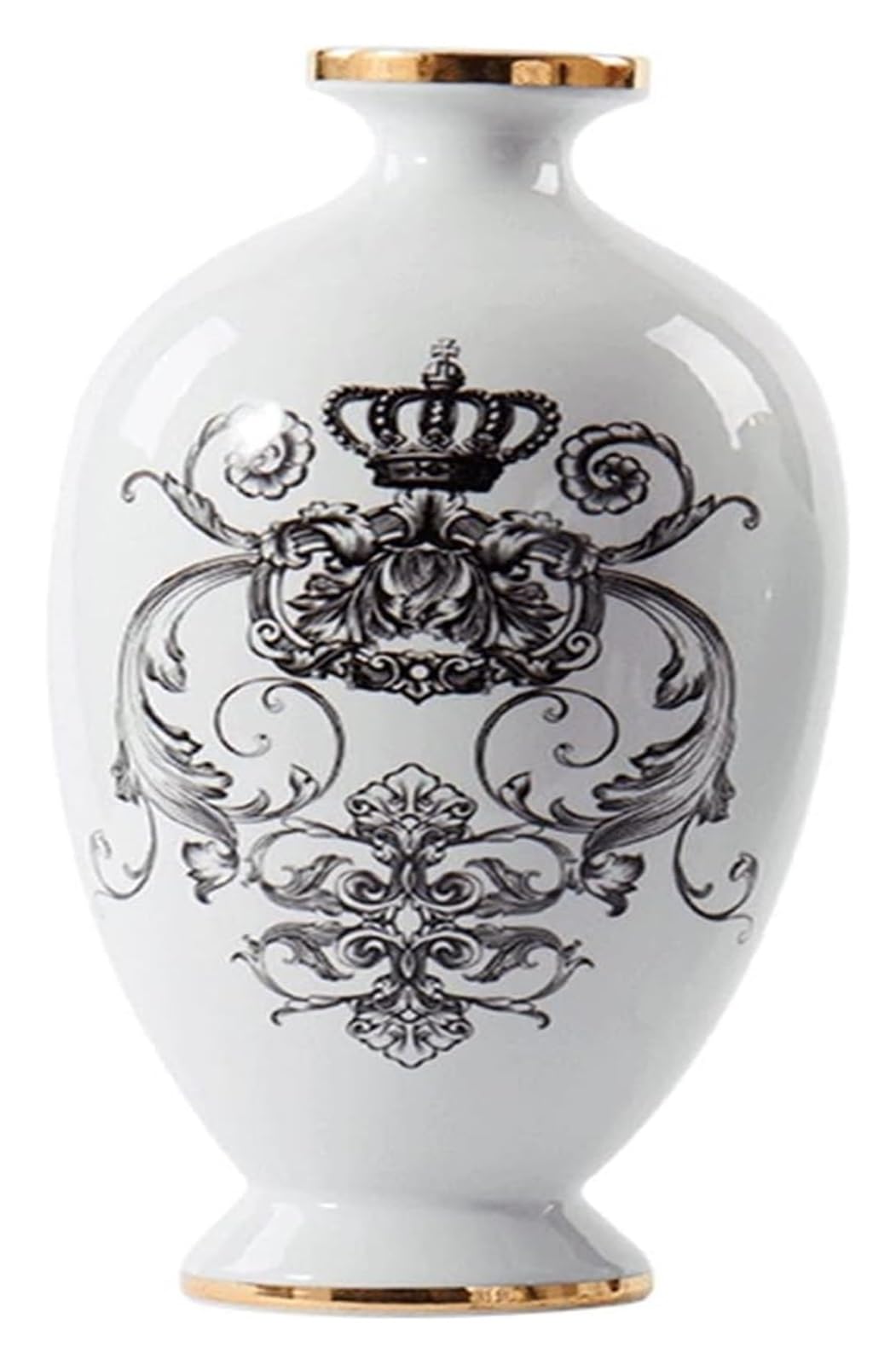 asdchZen Vase Decor Ceramic Vase Modern White Hand-Painted Porcelain Vases 18.9 Inch Large Stoneware Decor Flower Vase Living Room Office Desktop Decoration Ornament Flower Vases -B