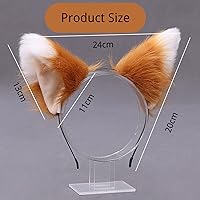 Vista 4 de Cola de zorro, pelo sintético, cola de zorro para Halloween, cosplay, disfraz de cola de zorro ajustable para adultos, fiesta