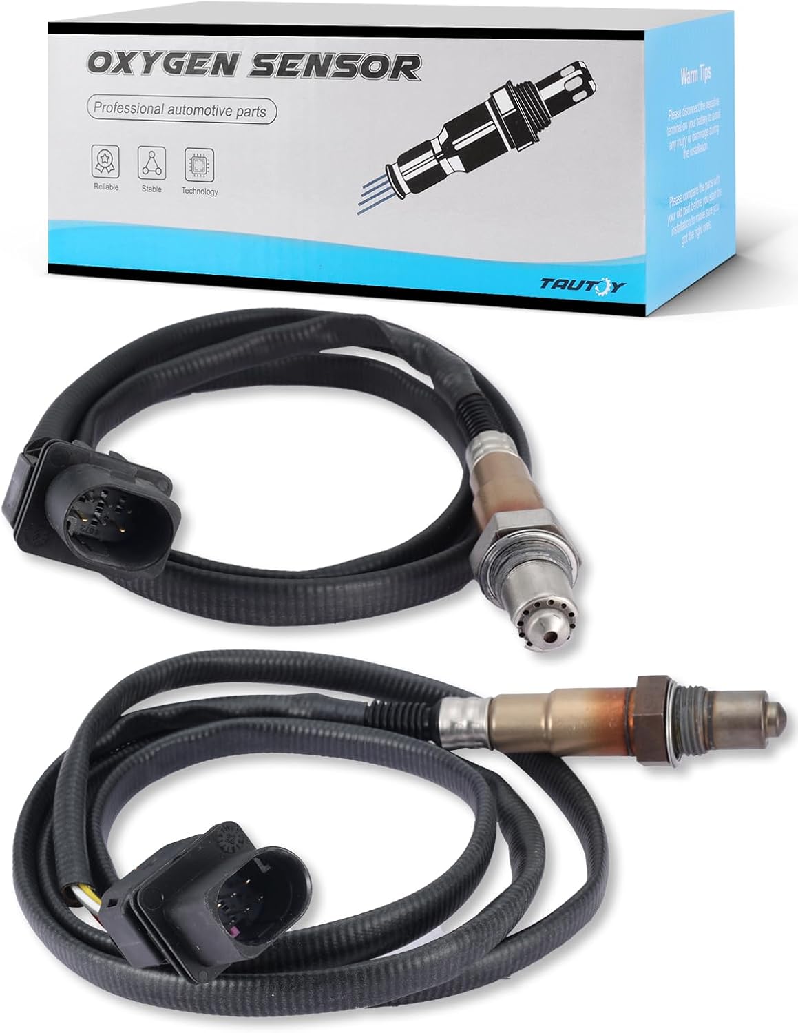 TAUTOY 234-5138 234-5139 O2 Oxygen Sensor 2pcs Upstream for BMW 2008 2009 2010 2011 2012 2013 128I, 2006 325I 325XI 330I 330XI, 2006 2007 530I 530XI, 2006 2007 2008 2009 2010 550I 650I