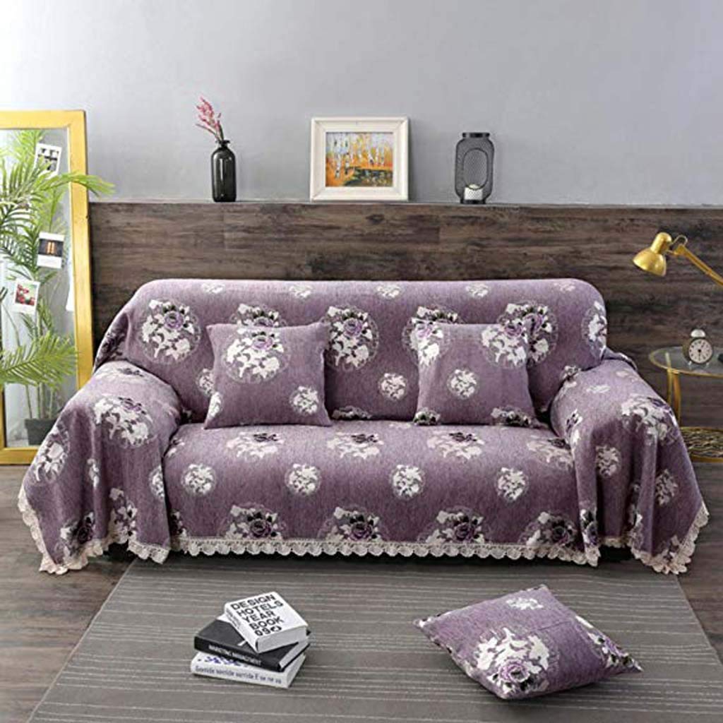 Peluche de canapé protecteur de mobilier en chenille douce jacquard 180x240cm