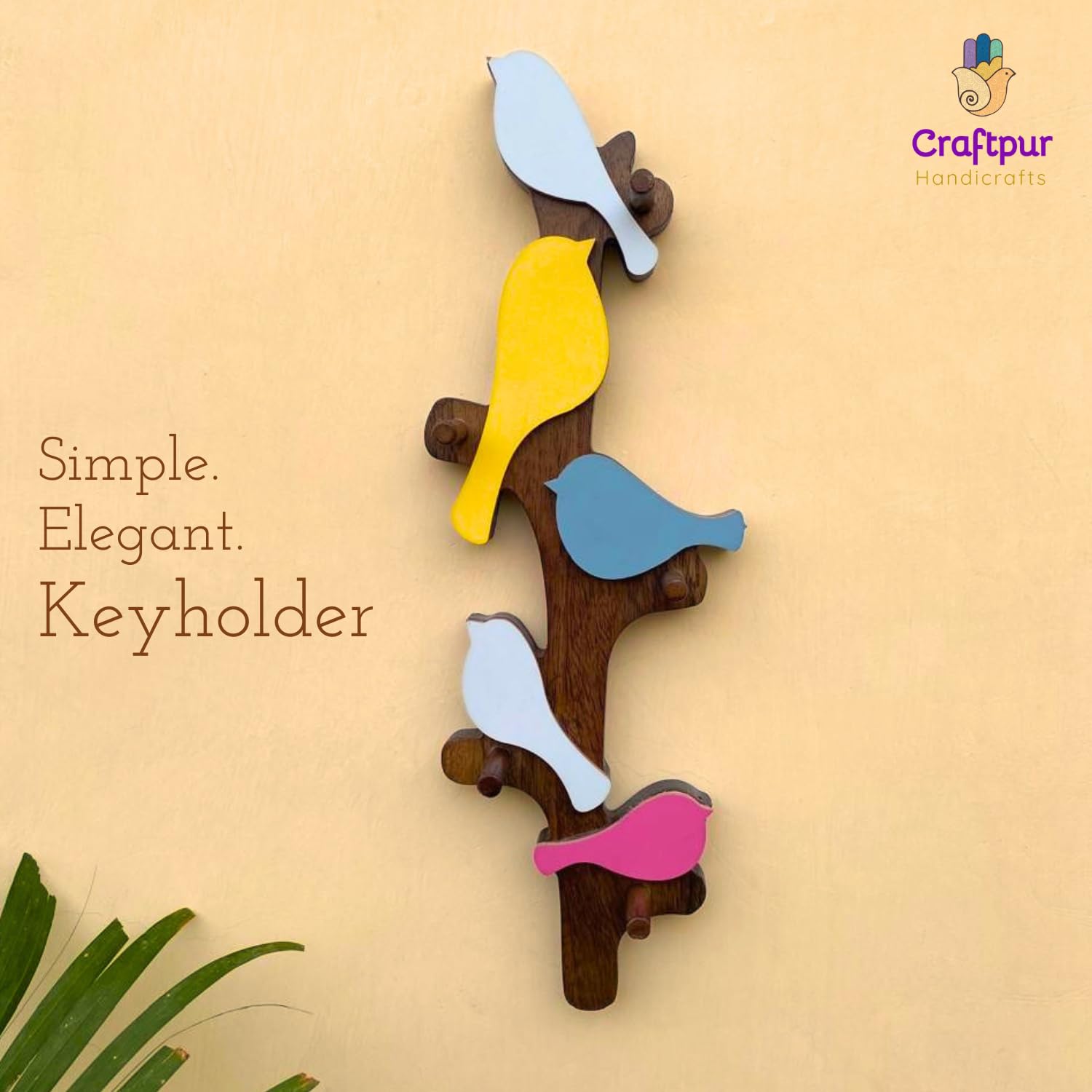Stylish Wooden Key Holder - 5 Hooks, FREE SHIPPING -5 Stylish Wooden Key Holder - 5 Hooks, FREE SHIPPING -5