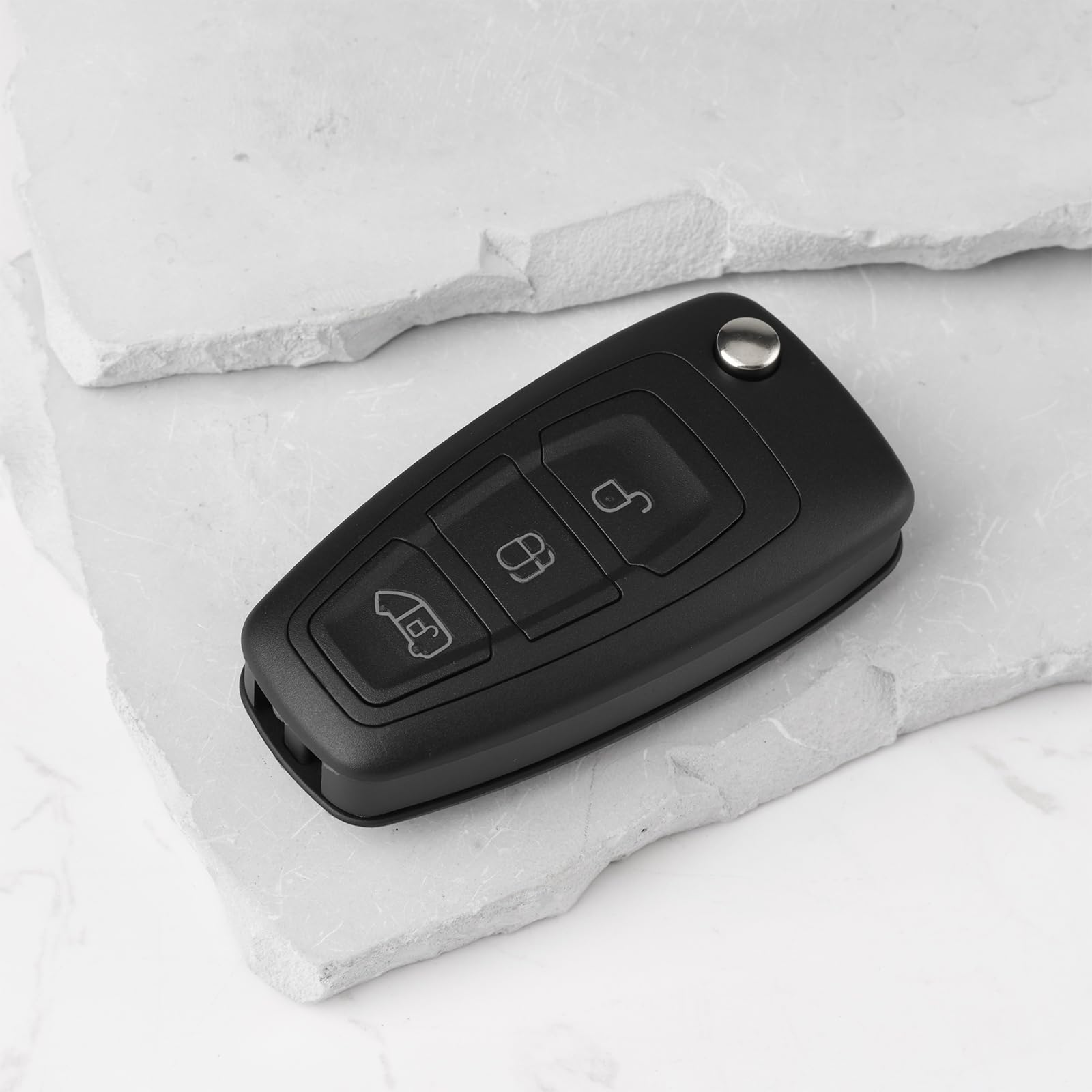Étui de Clé 3 Boutons Compatible avec Ford Transit Connect Tourneo Custom