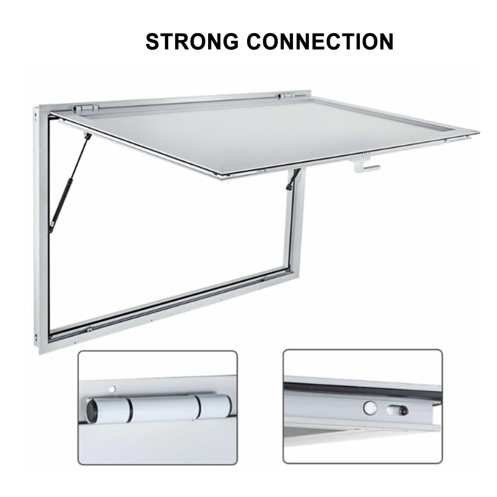 Unità Di Ristorazione Mobile 36" X24 "/36" X36 ", Forniture E Attrezzature Per Food Truck, Porta Parasole A Doppia Asta Idraulica Con Un Massimo Di 85 Gradi,36"24"