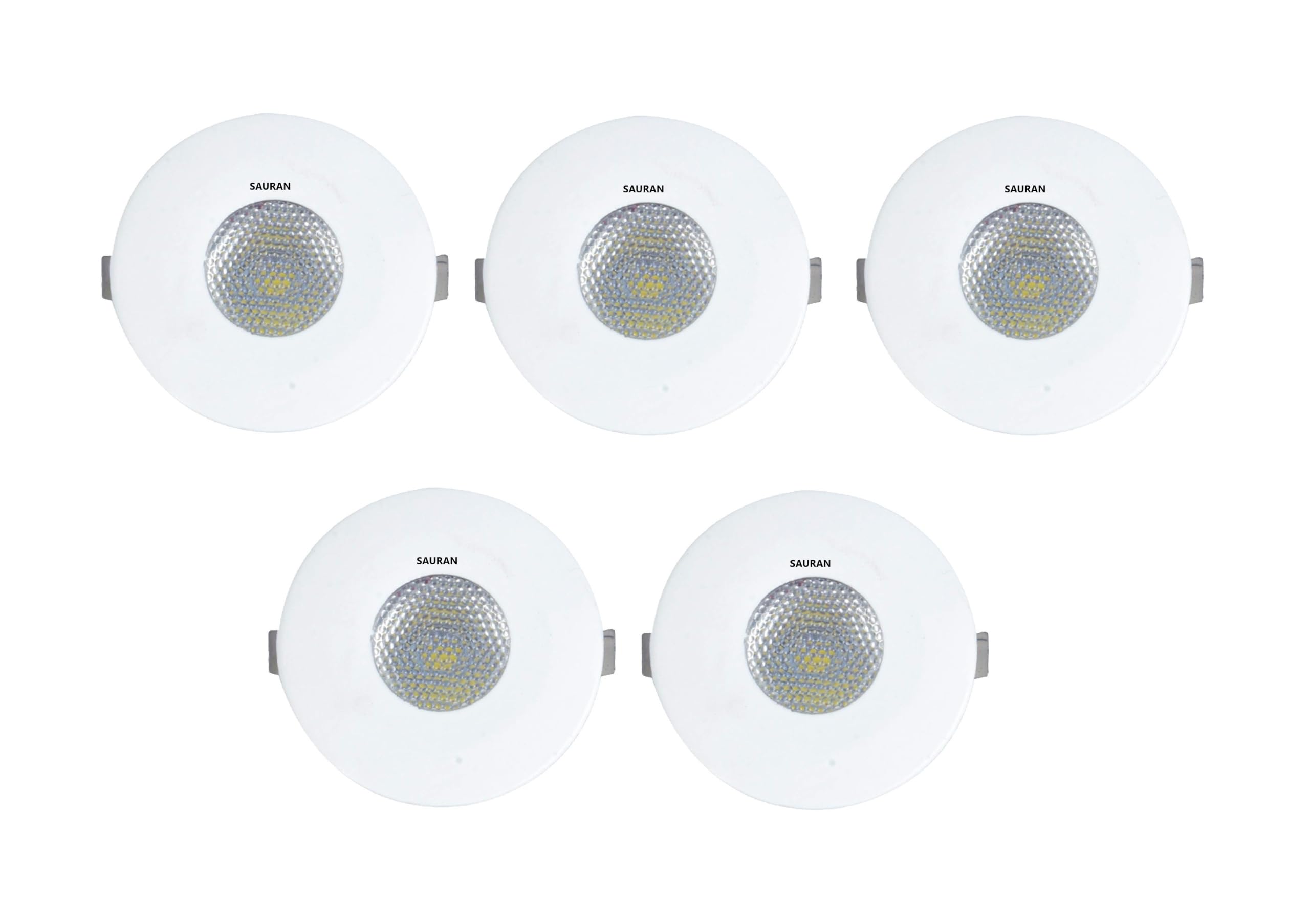 SAURAN Pack of 5 35mm LED Button Light 2W (with Warranty) MBL18.3 | Easy Install, Compact Design-image-0