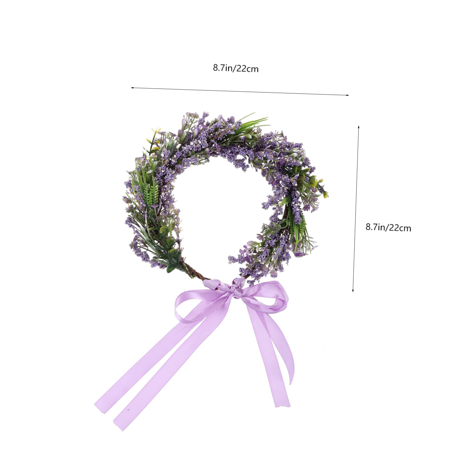 MAGICLULU 3 Piezas de flores hair topper morat accesorios para el cabello de boda diadema de flores moradas tiara tocado de guirnalda de las anillo de pelo ropa