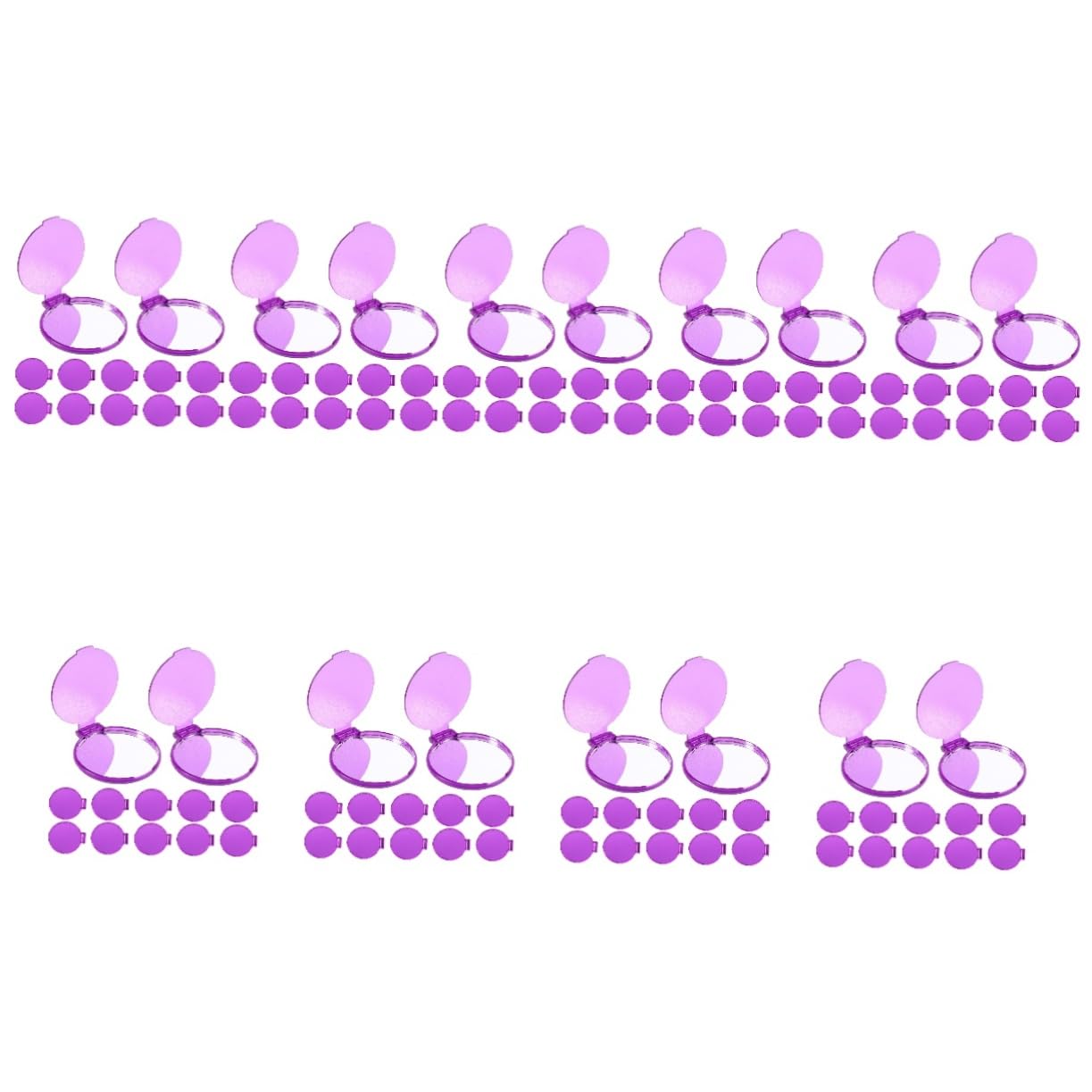 Miroir pliable de poche FRCOLOR lot de 9 mini miroirs compacts maquillage avec lumières led chocolat