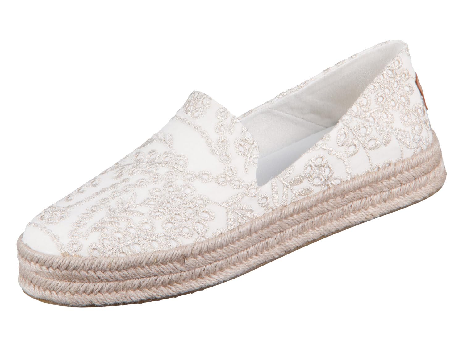 TOMS Carolina Women's Slip On, 8.5 B(M) US, Egret-Botanical