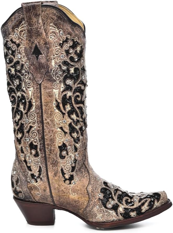 Corral Boots Women's White Western Snip Toe Wedding Boots