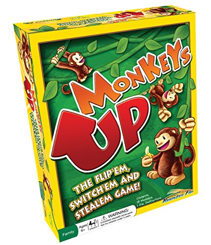 RoosterFin Monkeys Up Family Game - Switch, Steal, and Flip to Win