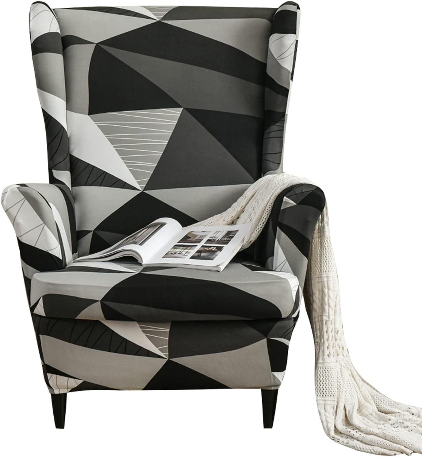 MINGPINHUIUS Wingback Chair Cover Sofa Slipcover