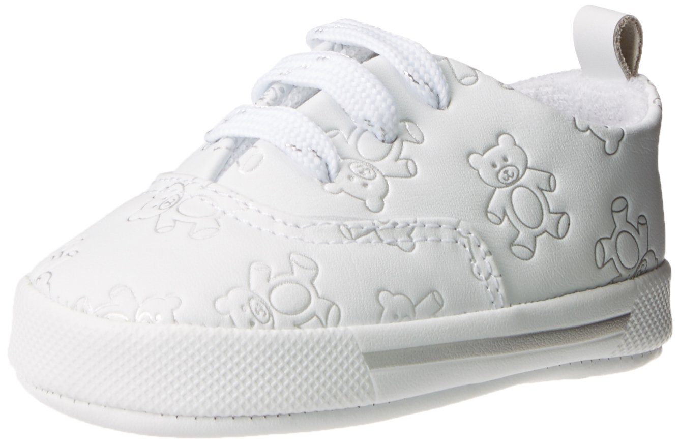 Baby Deer Bear Print Sneaker (Infant),White,3 M US Infant
