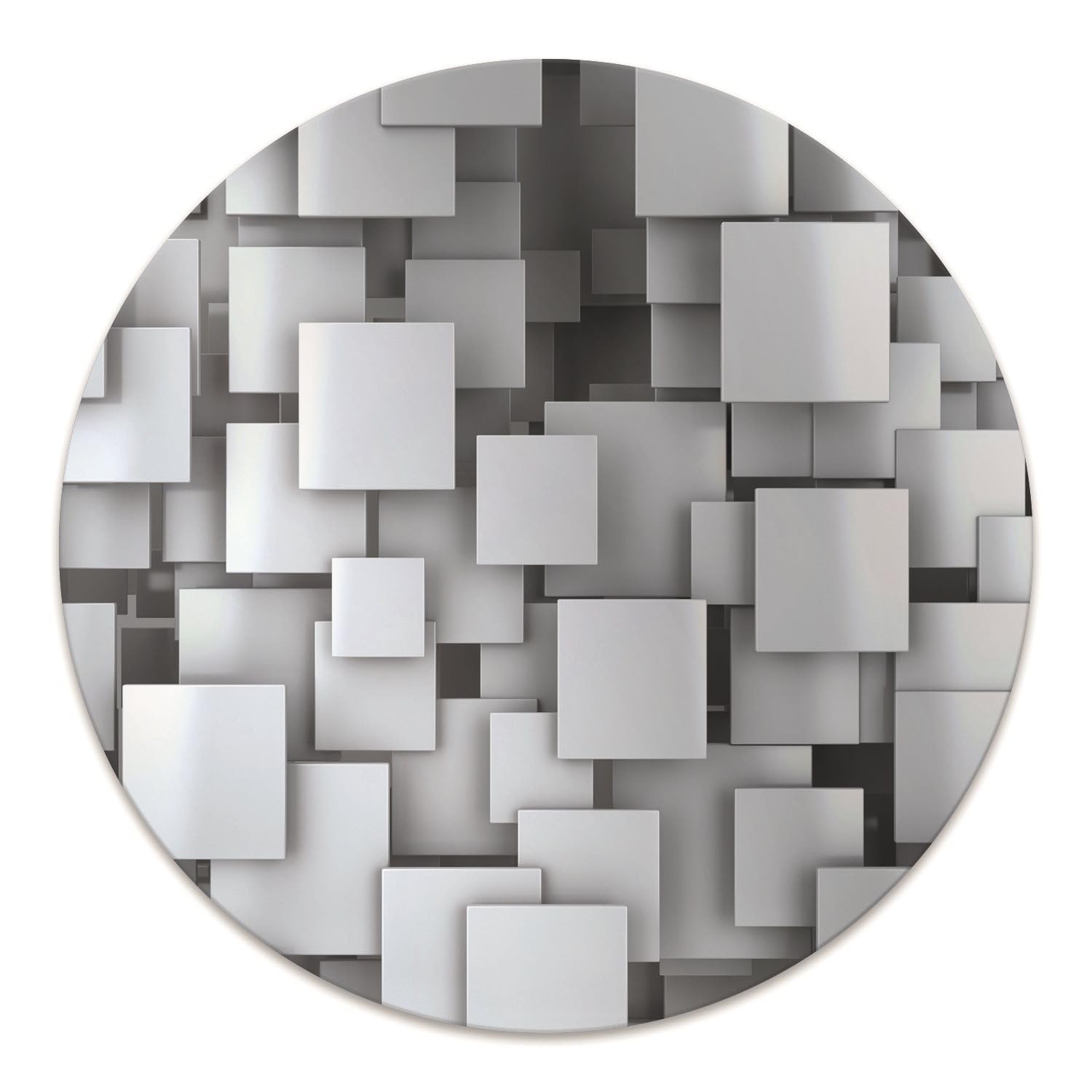 Tapis de chaise ø100 cm en PVC imperméable et antidérapant gris