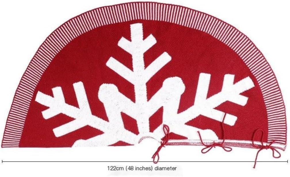 Tree Skirt Christmas Christmas Tree Skirt Christmas Knitted Wool Apron Acrylic Knitted Snowflake Christmas Tree Skirt Decoration Christmas Skirt Tree
