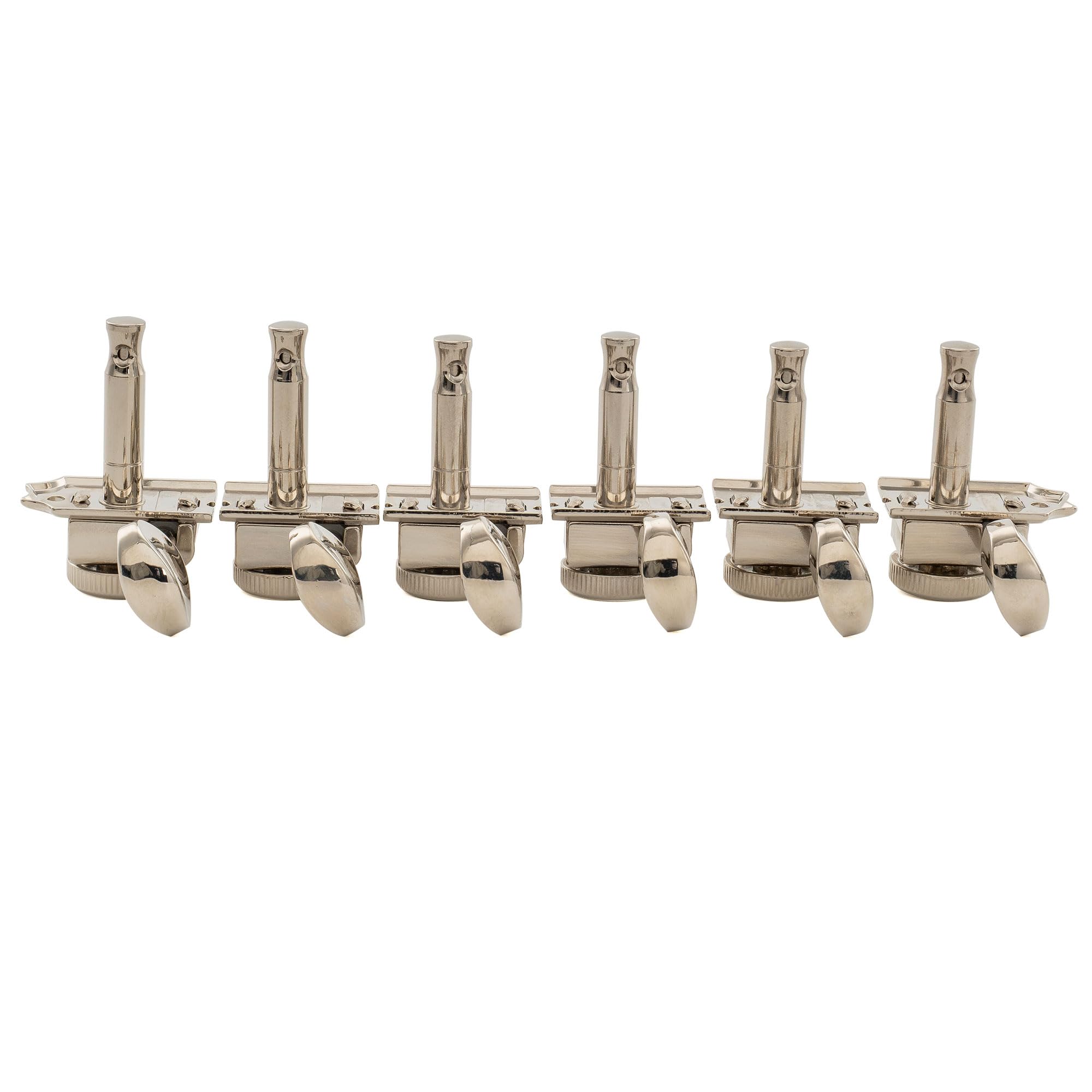 Musiclily Pro R18T-13 Mancino L6 Staggered Meccaniche Autobloccanti Nickel | Semi-Sigillato, Paletta Ovale Vintage , per Chitarra Elettrica Acustica