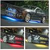 LEDGlow 4pc Million Color Multi-Color LED Underbody Underglow & 4pc Interior Footwell Accent Lighting Kit for Cars - 18 Solid Colors - 12 Unique Patterns - Music Mode - Includes Control Box & Remote