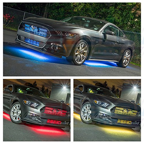 LEDGlow 4pc Bluetooth Million Color LED Underbody Underglow & 2pc