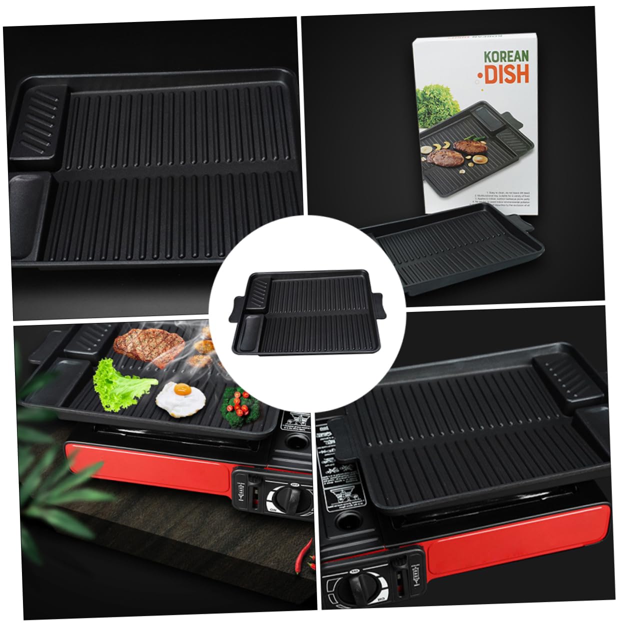 LABRIMP Molde para Hornear Rectangular de Inoxidable Antiadherente Apto para Hornos Barbacoas al Aire para Asar Carnes Pescados y Verduras Fácil de Limpiar