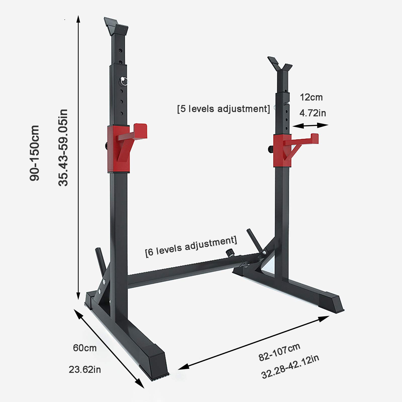 Sentadilla Medidas Para Barras De Ejercicio Rack Musculación