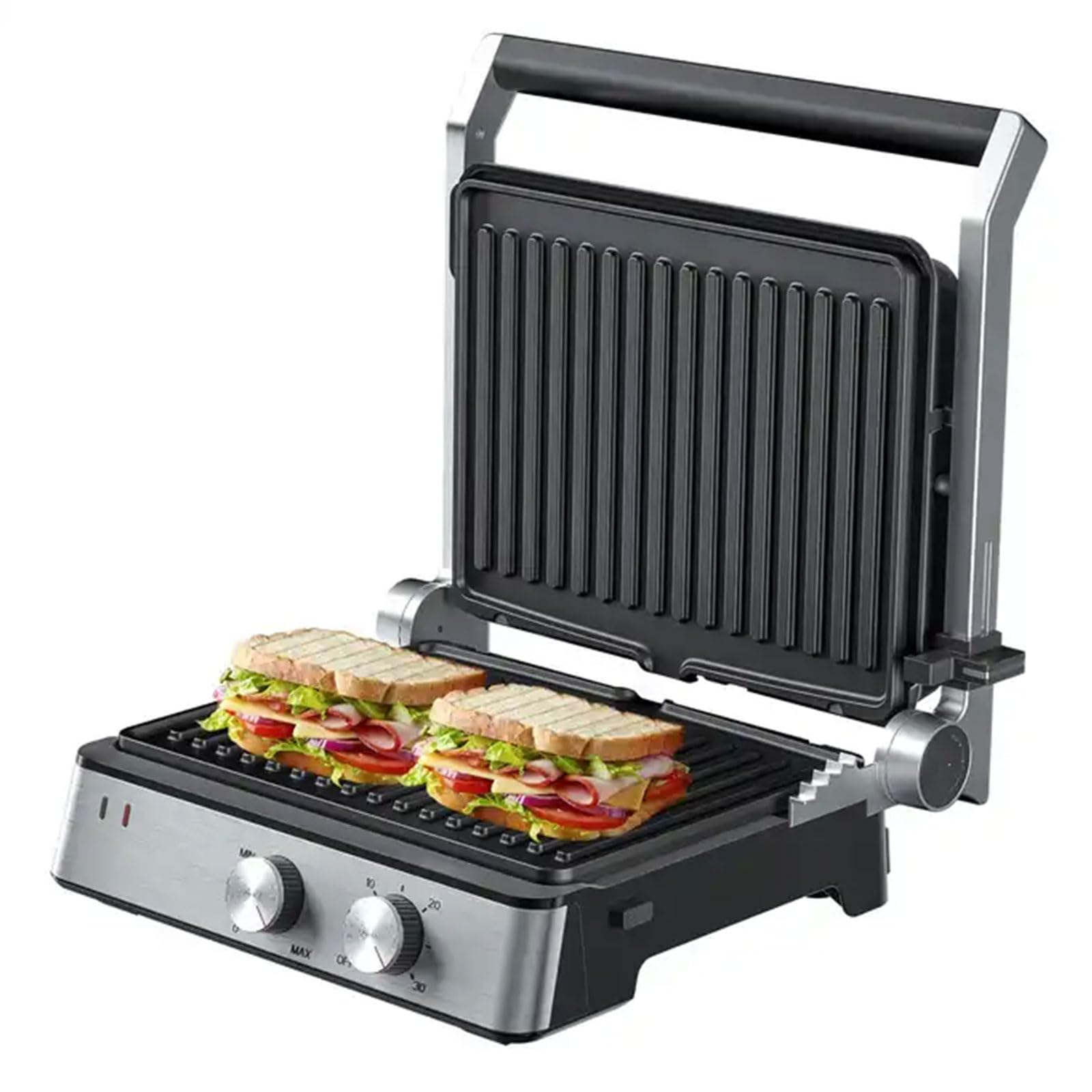 Plaque de cuisson électrique double face pliante 1500W pliable à 180 degrés pour cuisine compacte
