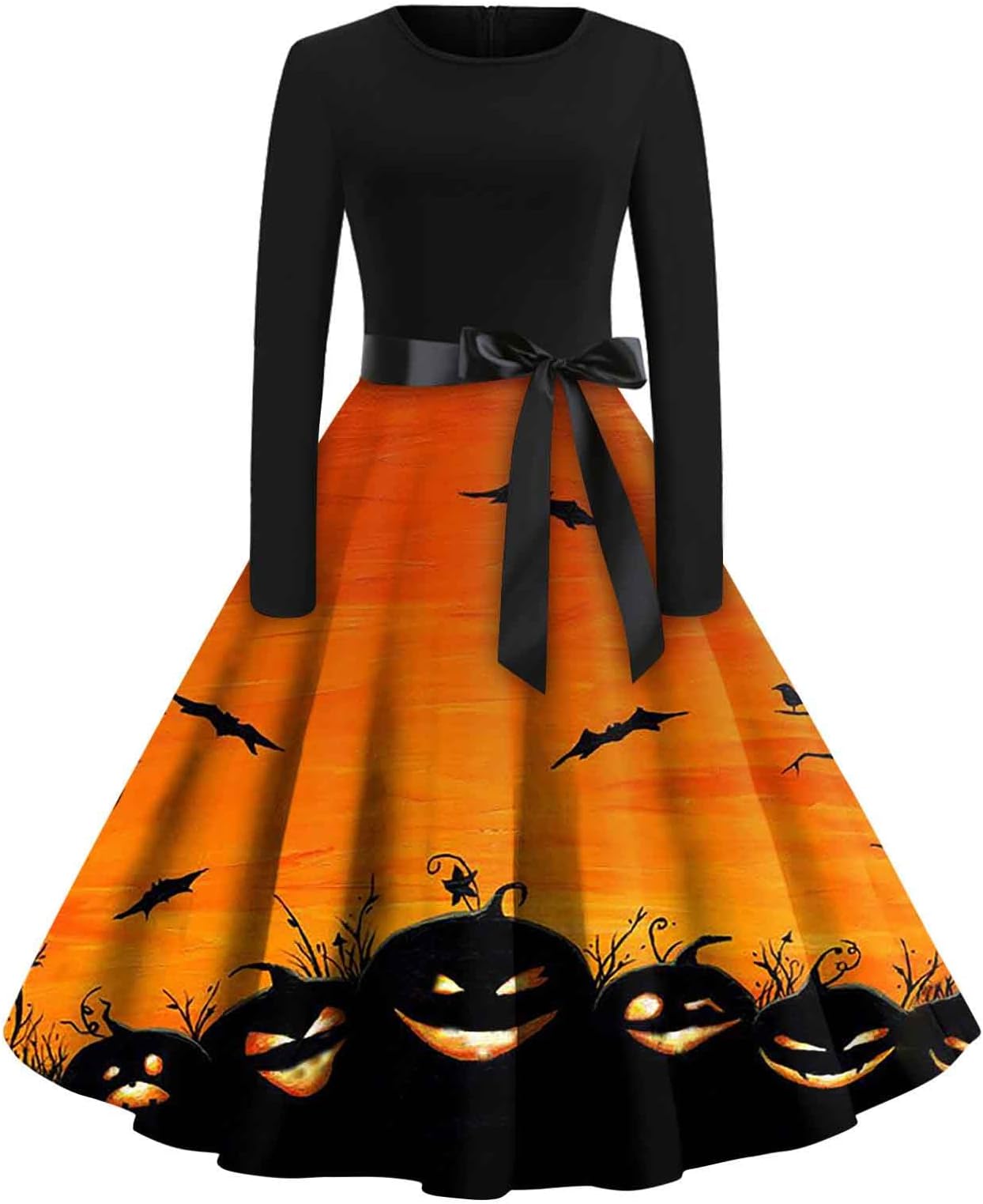 Oversized Spring Cocktail Womens Goth Elastic Long Sleeve Party Polyeste Baggy V Neck Pattern Tunic Dress Womens