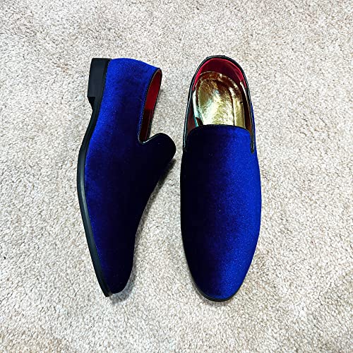 Image of FLQL Men's Luxury Penny Loafer Slip-On Velvet Shoes Party Dancing Shoes Suede Wedding Shoes Plus Size 7-13