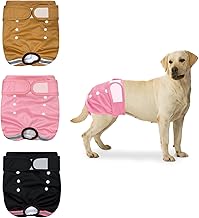 3 x Washable Female Dog Diapers for Incontinent Dog Reusable Hygienic Panties Female Dog Incontinence Pants Female Dogs Washable Female Dog Diaper M