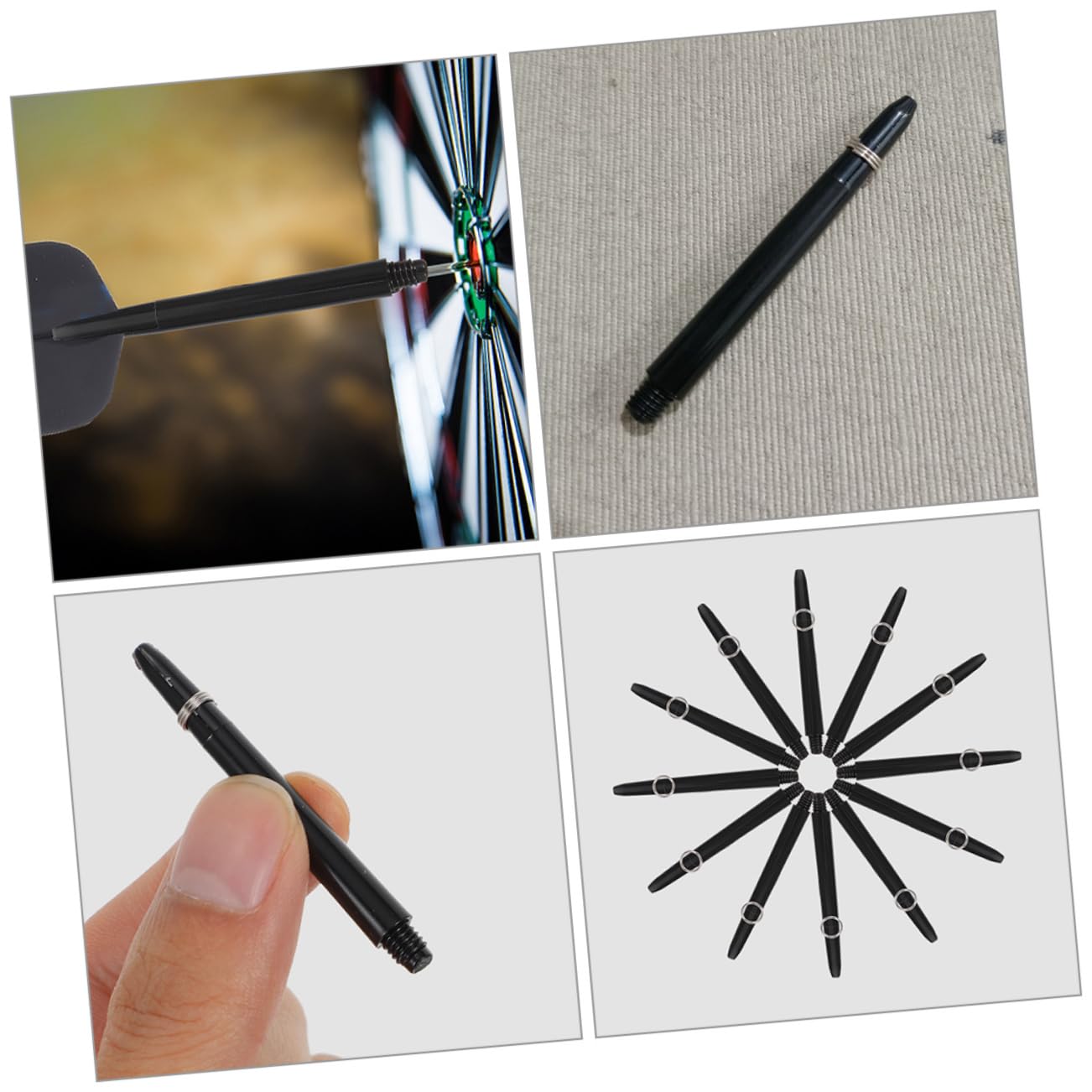 HANABASS Pole Set Nylon Shafts Replacement Pack 100pcs Threaded Shafts Assortment for Professional Training