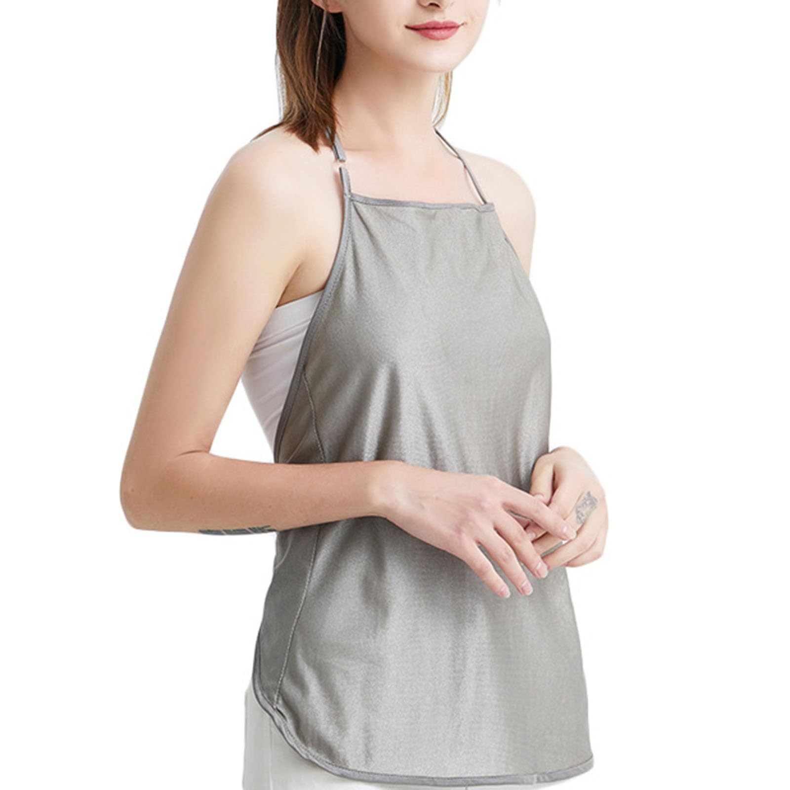 Vêtements Anti-radiations Hauts de Maternité Tunique de Grossesse EMF Protect Bandeau Ventral Bloquant les Ondes en Fibre D'argent Tablier Débardeur