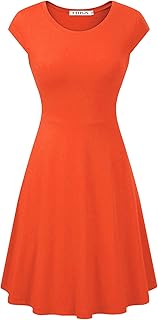 Orange casual dresses Clearance