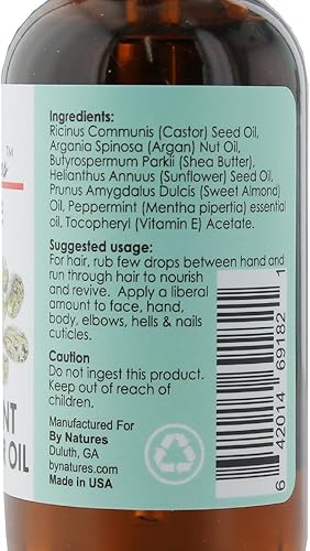 Miniatura 2 de Aceites de ricino negro de menta 100% puros 2oz