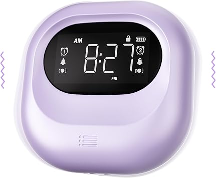 Vibrating Alarm Clock Rechargeable Battery Operated Cordless & Dual Alarms | Bed shaker for Under Pillow, Travel-friendly, Weekday/weekend Mode, Perfect for Heavy Sleepers & Hearing-impaired