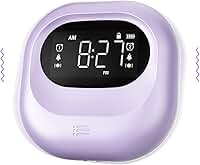 Mesqool Despertador vibratório para pessoas com sono pesado, bateria recarregável, agitador, embaixo do travesseiro, sem fio, alarmes duplos de dia/fim de semana, relógio digital de viagem para
