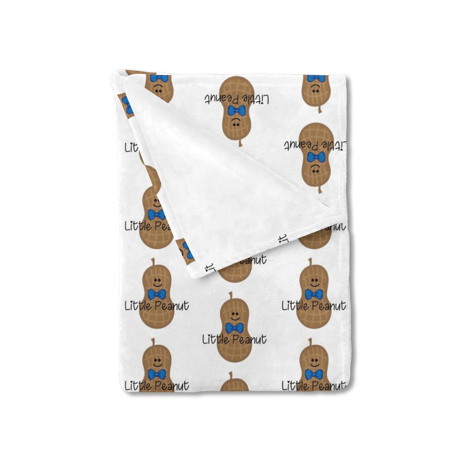 HawSkgFub Divertida manta de bebé de Little Peanut para niños, manta de franela de forro polar, suave, cálida y ligera, ropa de cama de cuna para recién nacidos, 60 x 80 pulgadas