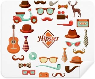 Guitar Music Fresh Food Glasses Cleaning Cloth Screen Cleaner 2pcs Suede Fabric