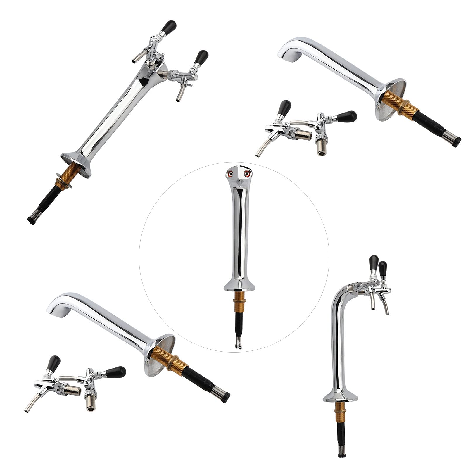 Double-Headed G5/8 Beer Tower - Draft Beer Dispensing Equipment For Homebrewing - Brewing Parts And Supplies on Fridge.com - View 4