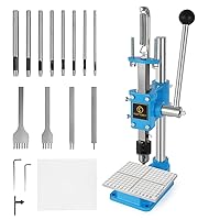 Vista 1 de FASTTOBUY Punzonadora manual de cuero para perforar agujeros de cuero, herramientas de perforación manual para manualidades de cuero y prensado