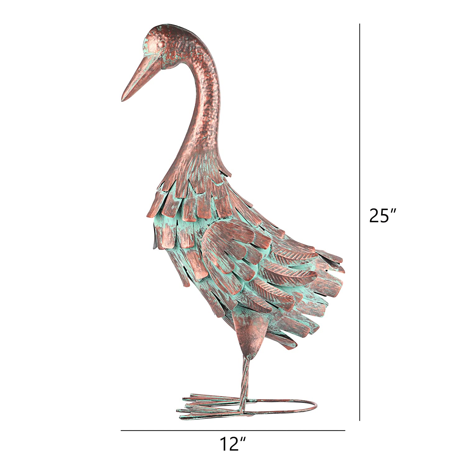 Amazon.com : John's Studio Garden Outdoor Statue Metal Duck Art