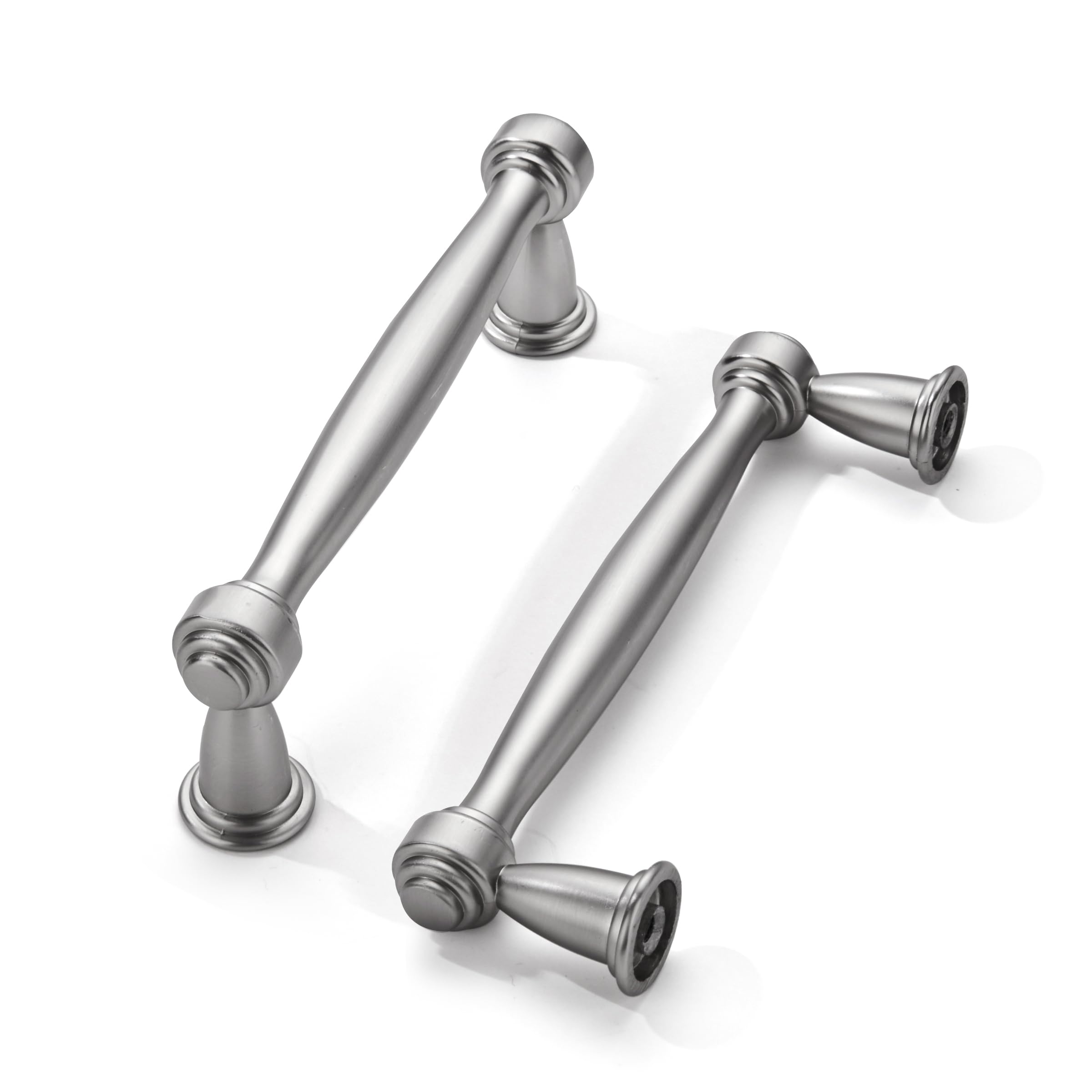 2 Pack 3-3/4 Inch(96mm) Brushed Satin Nickel Cabinet Pulls Kitchen Cabinet Handles Cabinet Hardware for Cupboard Drawer Handles Dresser Pulls