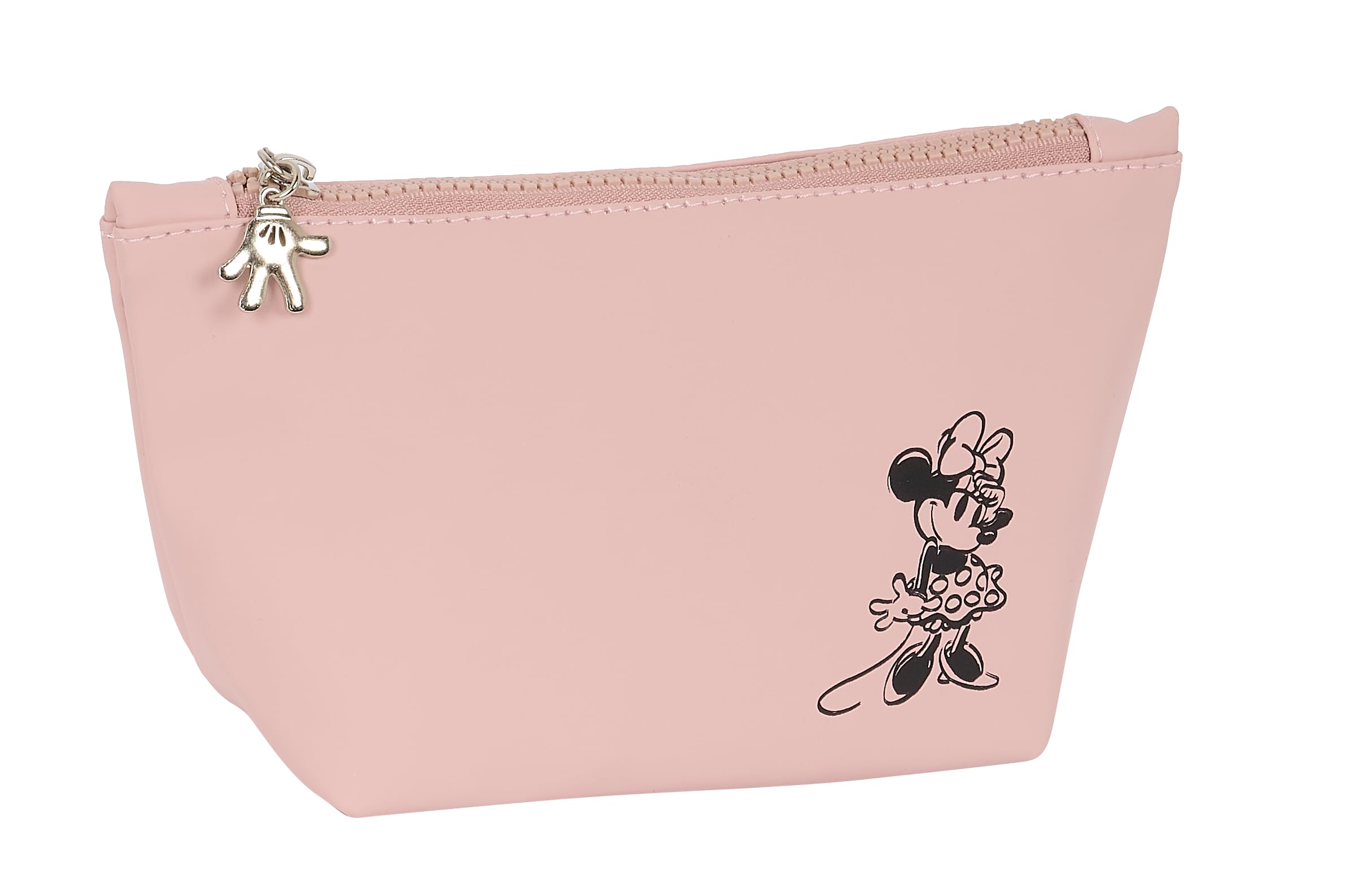 Safta Minnie Teen Misty Rose - Neceser Escolar Infantil con Porta Maquillaje, Neceser, Ideal para Diferentes Edades, Cómodo y Versátil, Calidad y Resistencia, 23x8x12 cm, Color Rosa Pastel