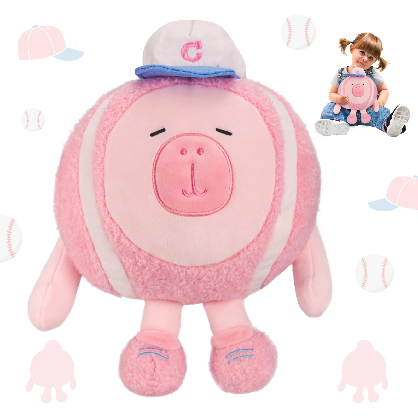 JISON21Soft Capybara Plush Kawaii Capybara Stuffed Aniamls Toys,Cute Capybara Plushies Toy Capybara Decor,Capybara Doll Pillow Gifts Birthday for Kids