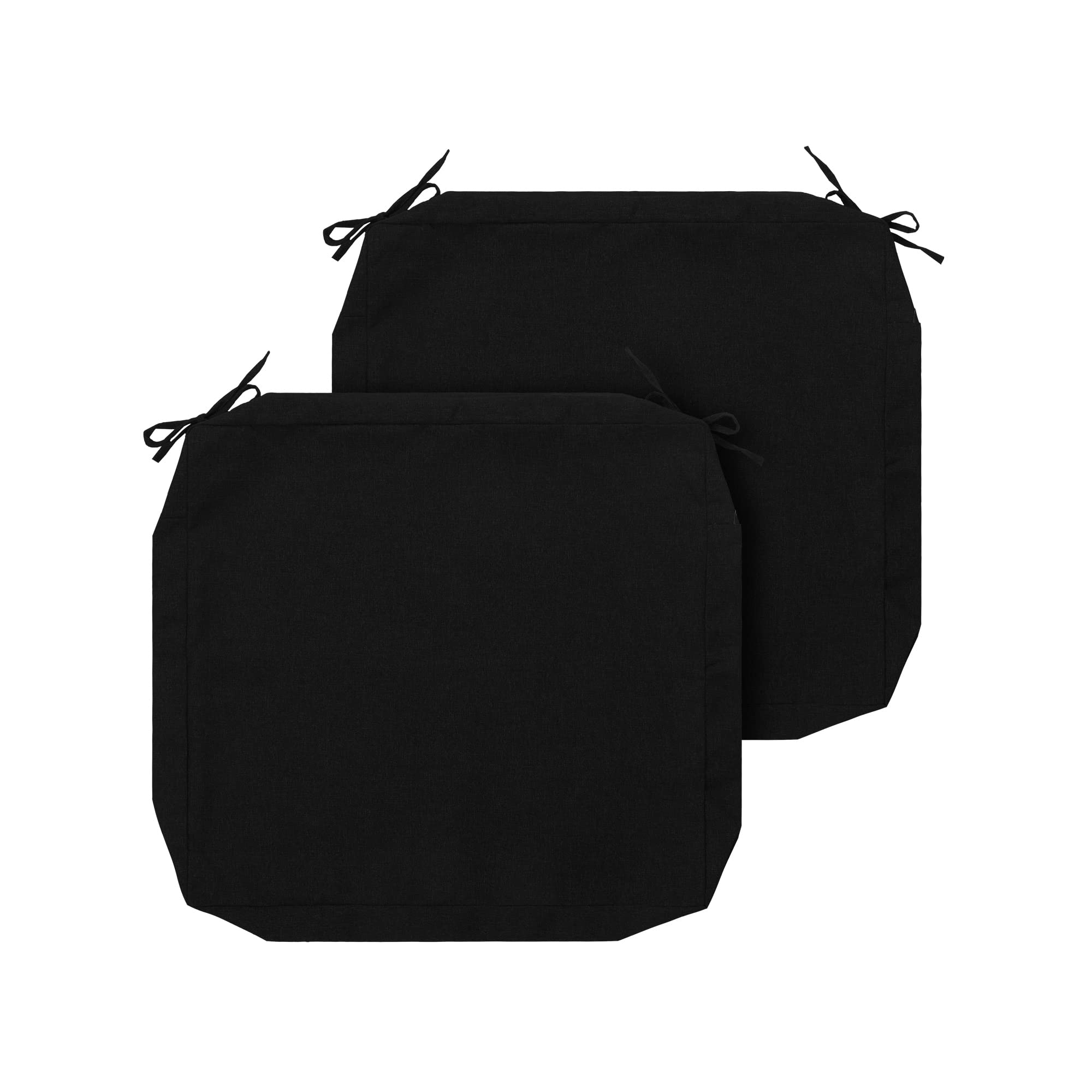 FUNHOME Outdoor Cushion Covers 20 x 18 x 4 inch,Set of 2,Replacement Seat Cushion Cover for Patio Furniture Chair,Water Resistant,Fade-Resistant