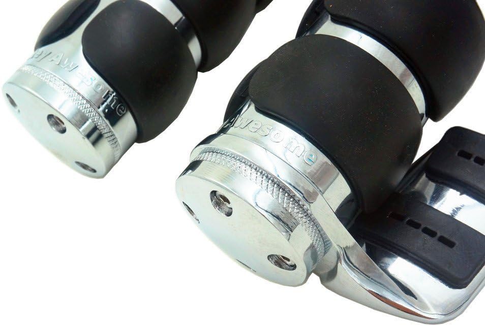 Jackey Awesome Custom Chrome Billet Aluminium Comfortable Hand Grips Throttle Assistor Cruise Assist Wrist for Motorcycle Cruiser Chopper Touring 1" Handlebar, Black