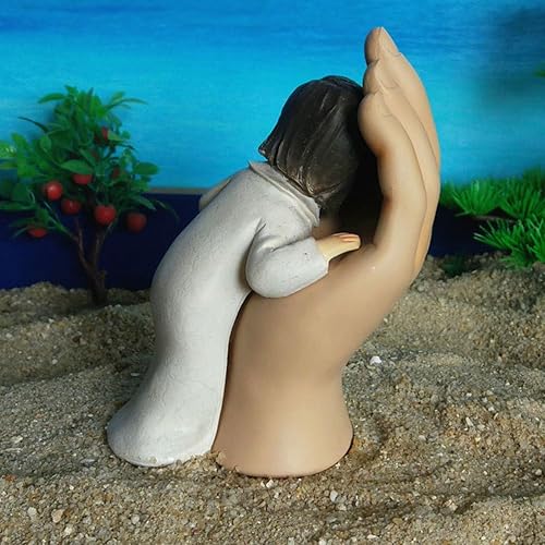 Miniatura 5 de Mother's Hand&Baby Figurines, Doll House Sleeping Baby, The Child who clings to Mother's Hand,Figurines Baby on Palm Statues for Home