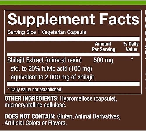Miniatura 2 de Shilajit - Ayurvedic Superfood with Fulvic Acid & Trace Minerals (60 Capsules)