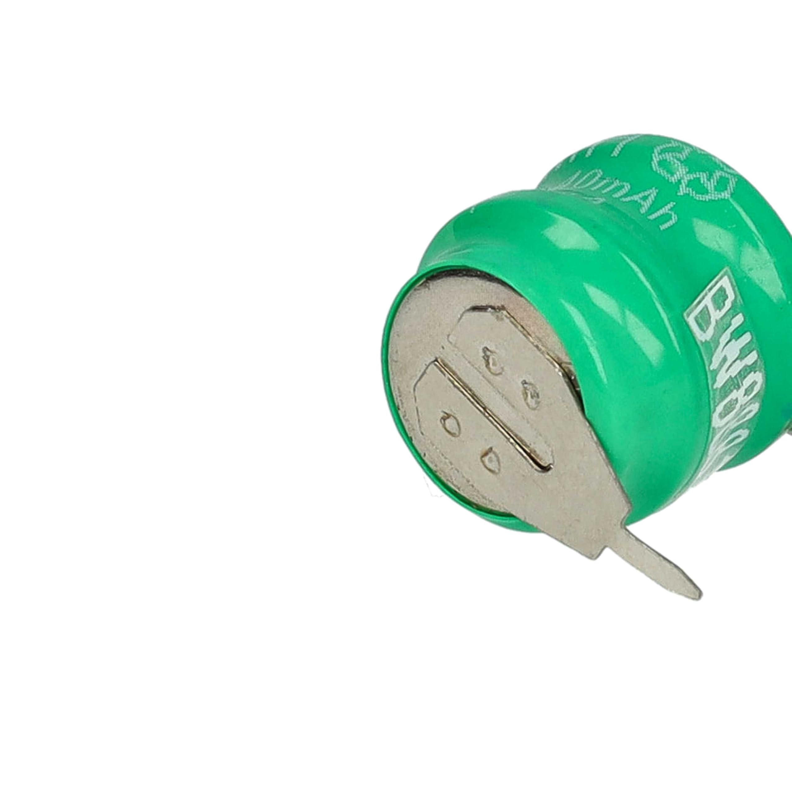 vhbw 100 x wymienna bateria guzikowa NiMH typ V40H 2 piny 40 mAh 2,4 V nadaje się do modeli akumulatorów, lamp słonecznych itp.