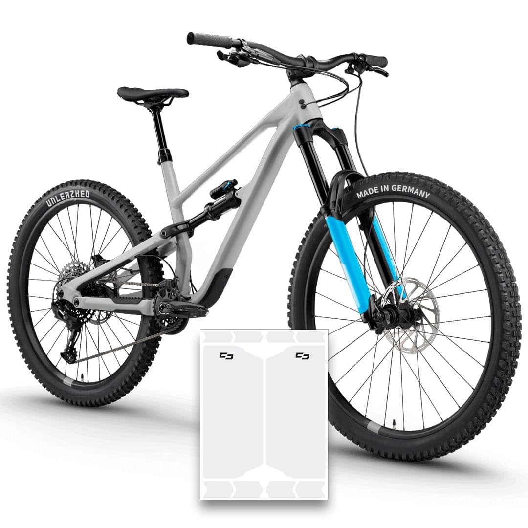 unleazhed Federgabelschutzfolie MTB | Schutzfolie für Federgabeln| Made in Germany|Passend für RockShox, Fox und andere