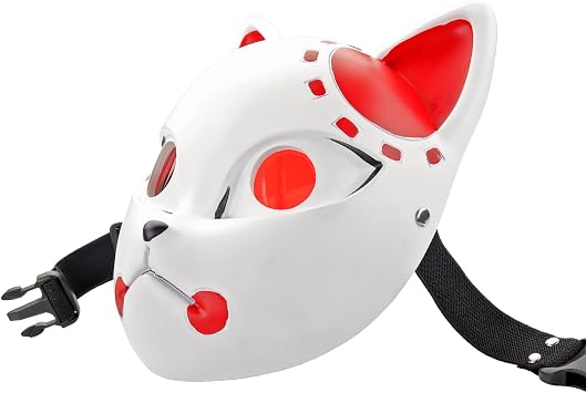 Munetoshi Kitsune Fox Mask Tanjiro Kamado Demon Killer Training Anime Manga Cosplay Prop