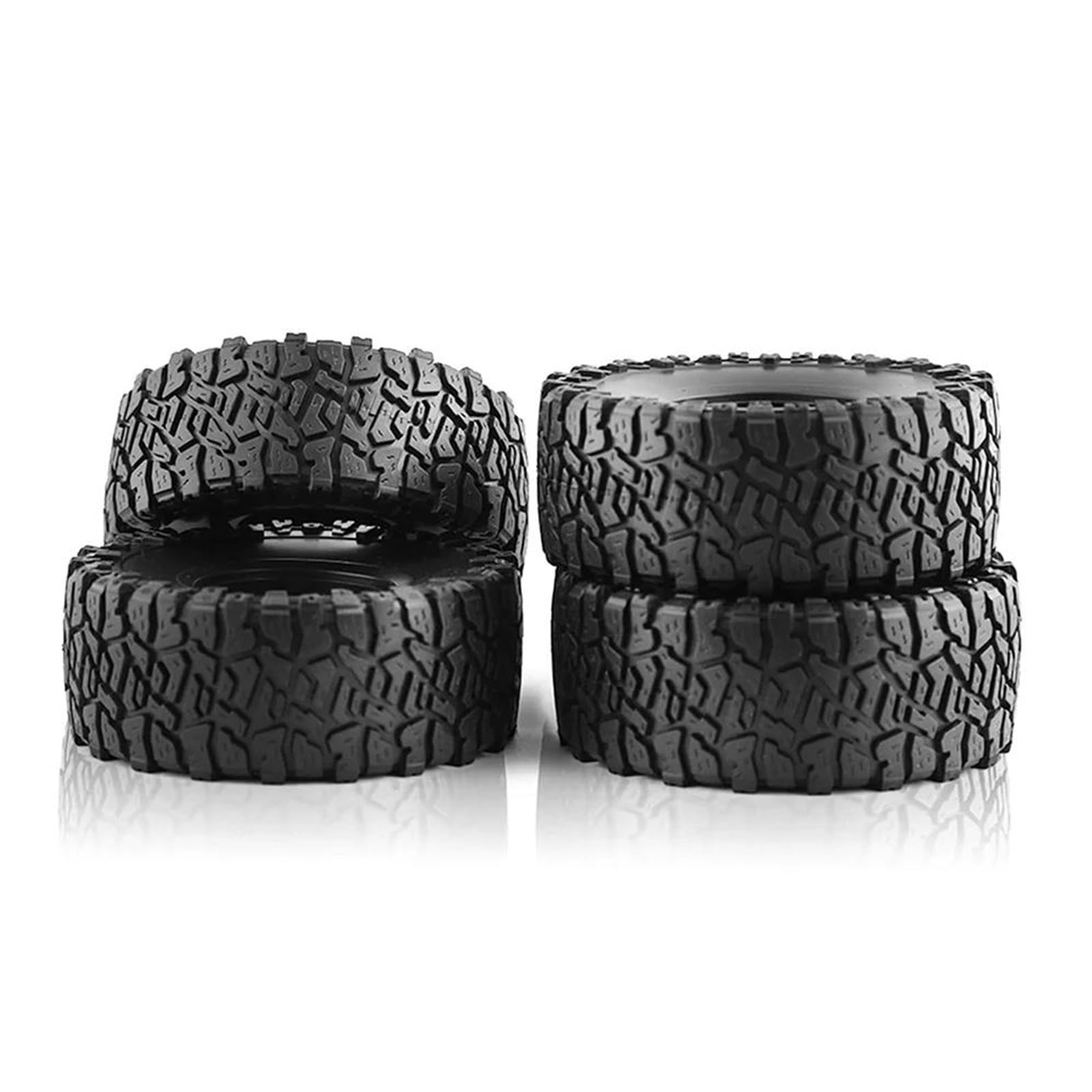 Neumáticos Coche RC Compatible con Axial TRX4 D90 para Redcat SCX10 90046 II III 1/10 Coche Trepador De Control Remoto 4 Uds. Neumático De Goma De 120Mm Y 1,9 Pulgadas