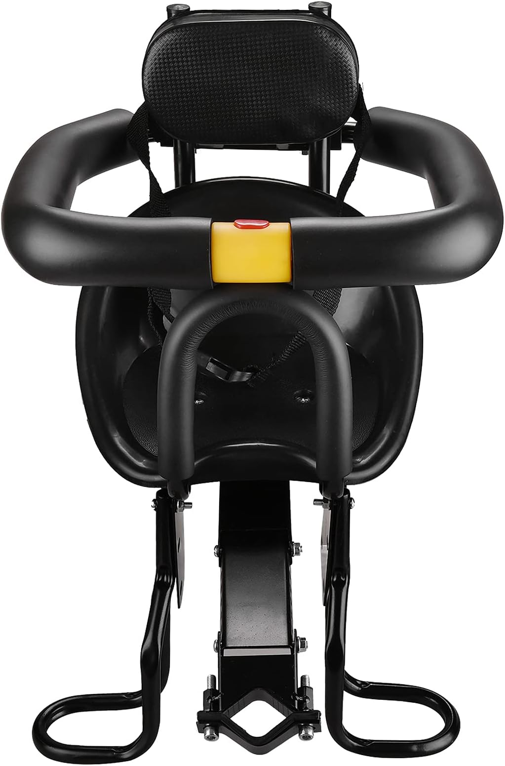 Safety Child Bicycle Seat Bike Front Baby Seat Kids Saddle with Foot Pedals Support Back Rest for MTB Road Bike